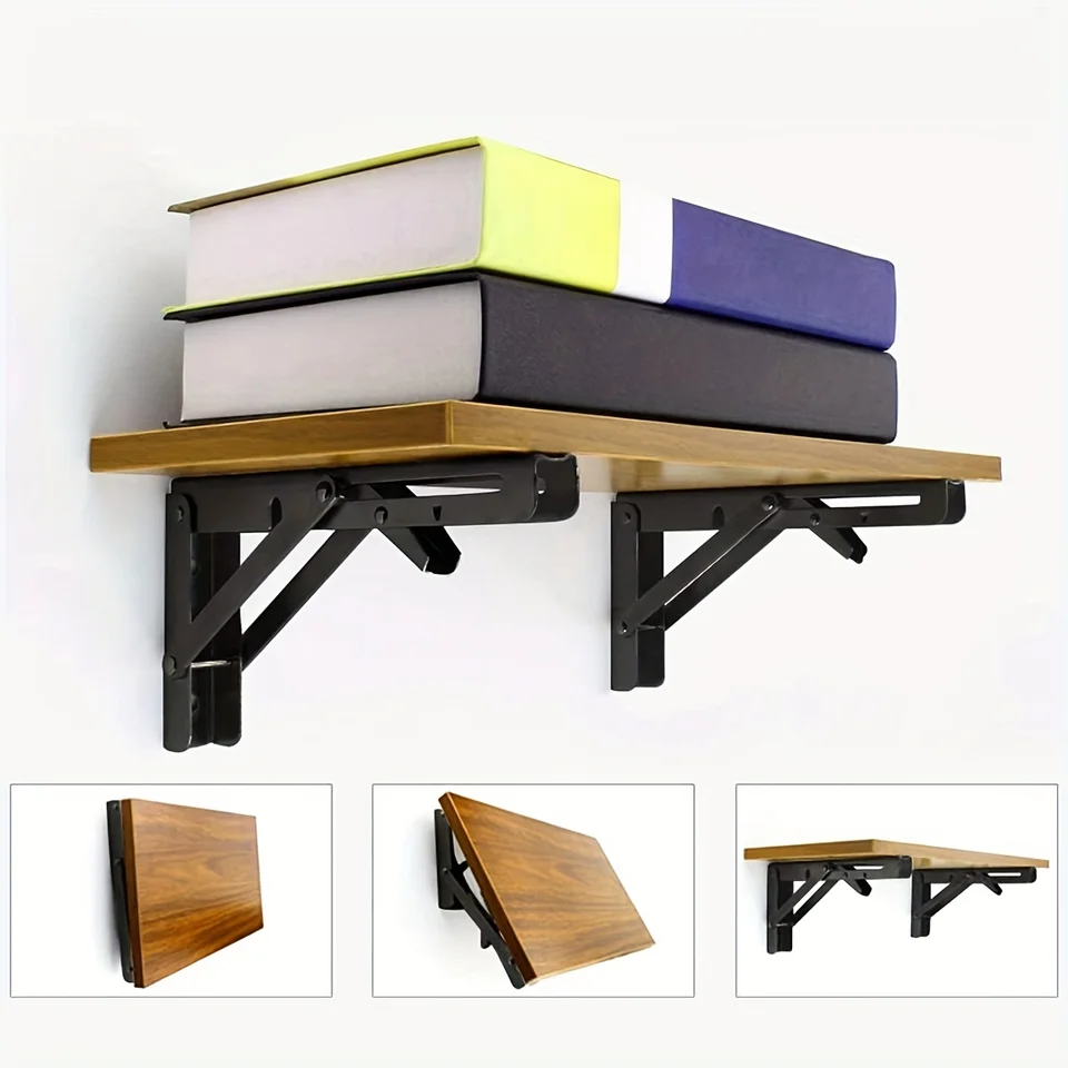 Folding Angle Brackets | 300x163mm Heavy Duty | Wall Mount Support - Thumbnail 6