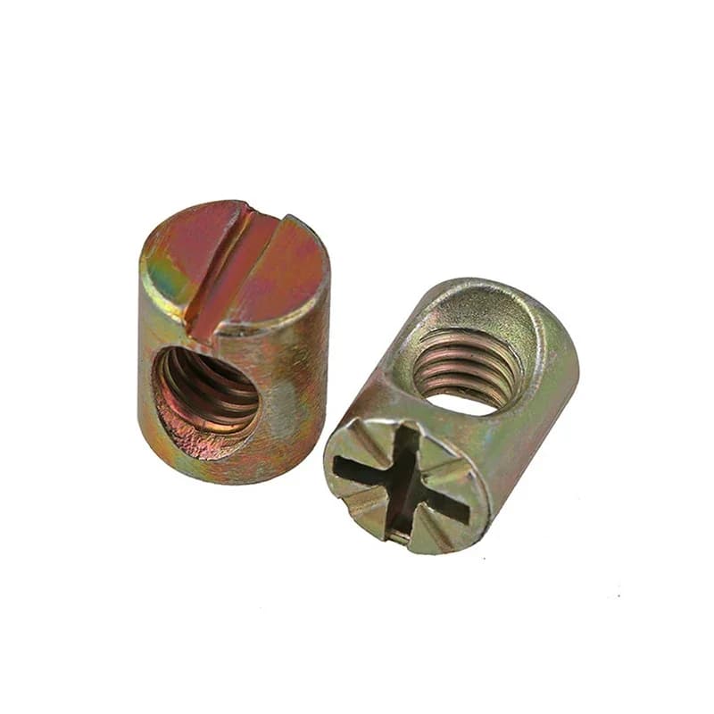 Dowel Barrel Nuts | Hammer-Embedded for Wood Furniture | M6 M8 Horizontal Hole Fasteners - Image 1