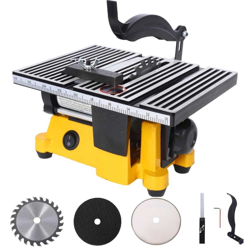 Workshop Power Tool Set | Mini Table Saw, Lathe & Polisher | Multi-Function Precision Cutter - Thumbnail 7