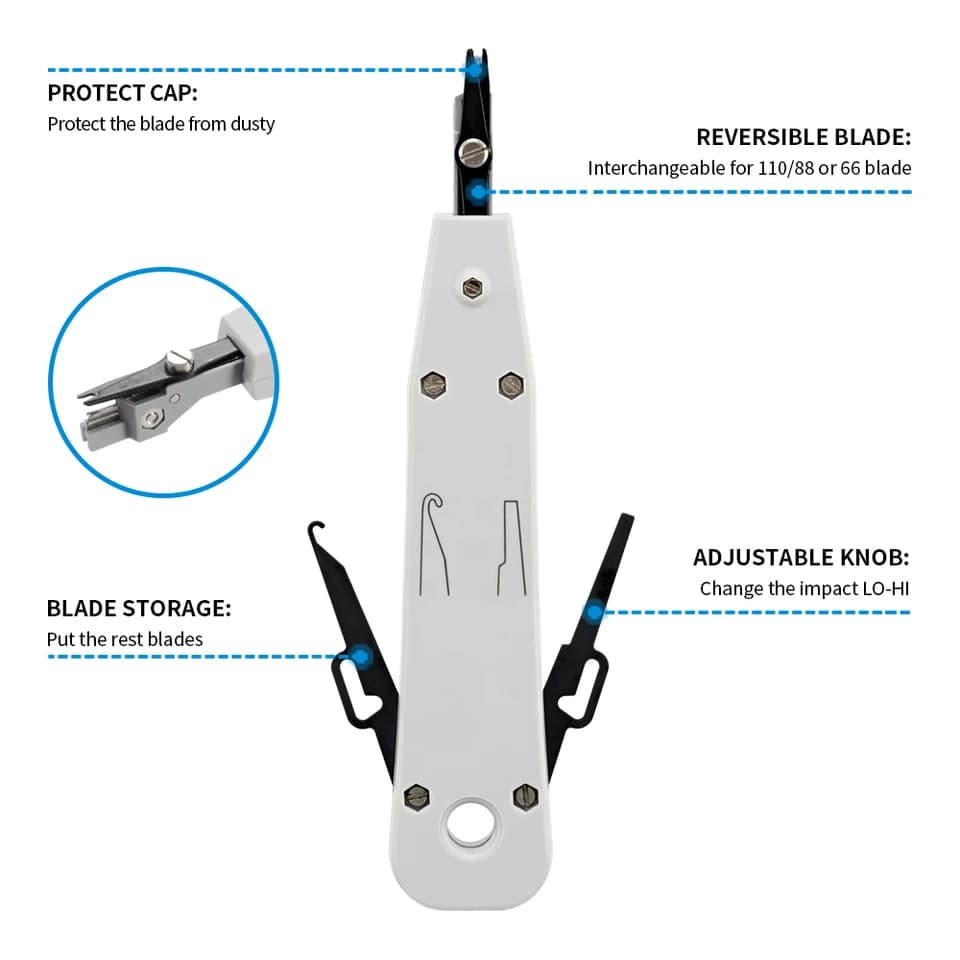 RJ45 RJ11 RJ12 Crimping Tool Kit | LAN Cable Tester & Wire Cutter | Network Maintenance Set - Thumbnail 4