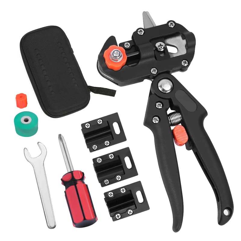 Professional Grafting Secateurs kit with multiple components on a white background.