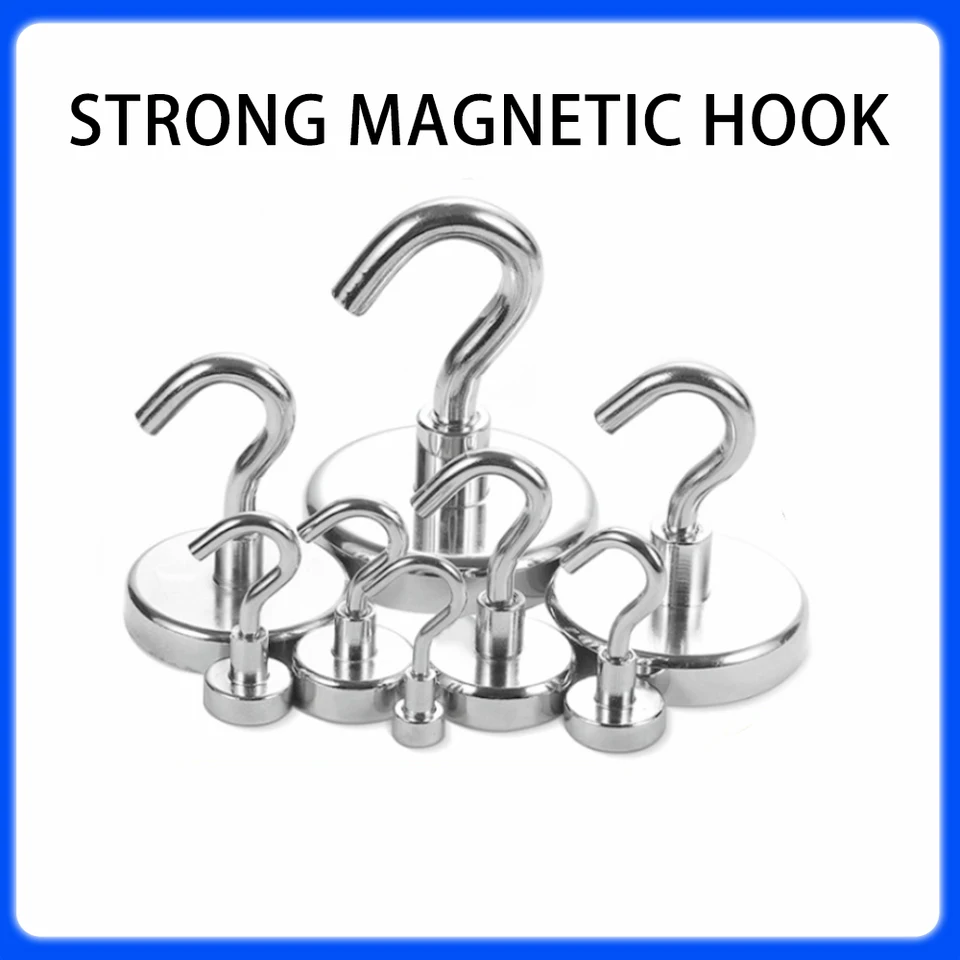 E8-E60 Magnetic Hooks for Garment Hanging Rail | Heavy Duty Load Bearing | Multi-Purpose Storage - Thumbnail 6