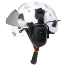 White with earmuffs