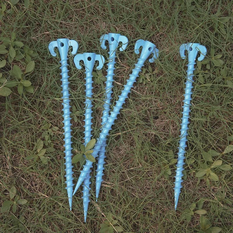 28cm Foundation Ground Screw | Spiral Tent Peg | Heavy Duty Outdoor Camping - Thumbnail 2