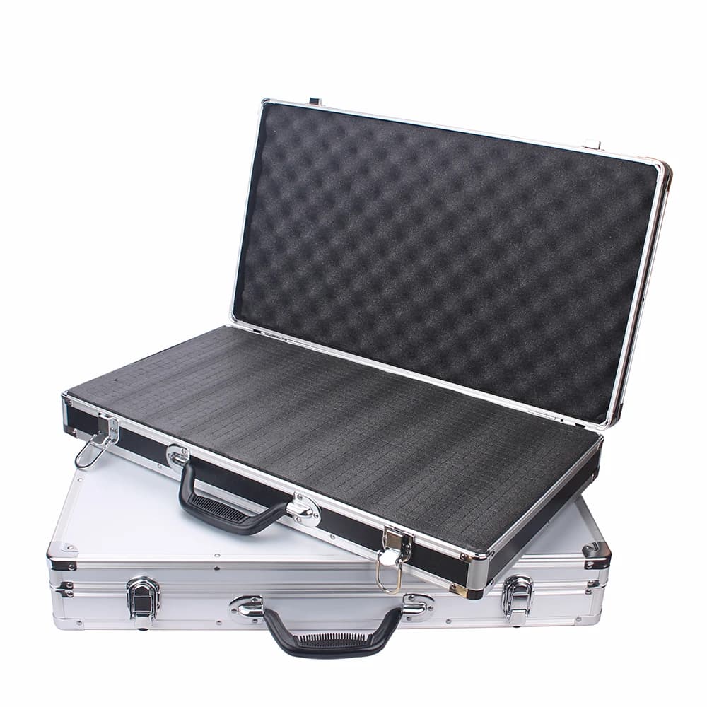 Capacity Aluminum Toolbox | 58x32x8.5cm Pro Equipment Case | Heavy-Duty Portable Mechanic Suitcase
