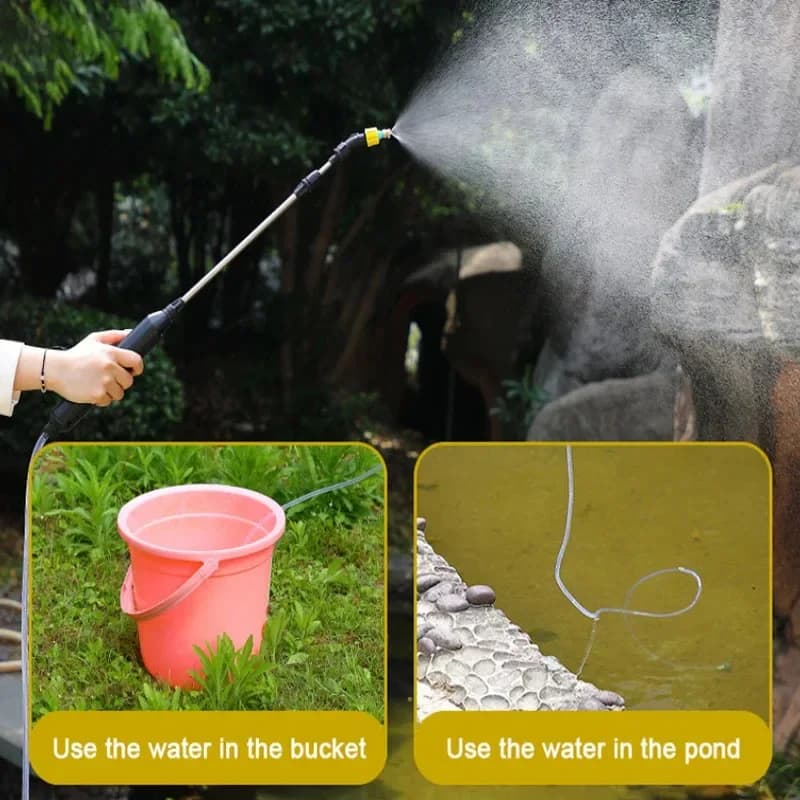 Electric Knapsack Sprayer | USB Rechargeable with Telescopic Handle | Garden & Cleaning - Thumbnail 7