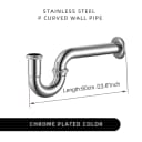 Chrome P-trap 60CM L