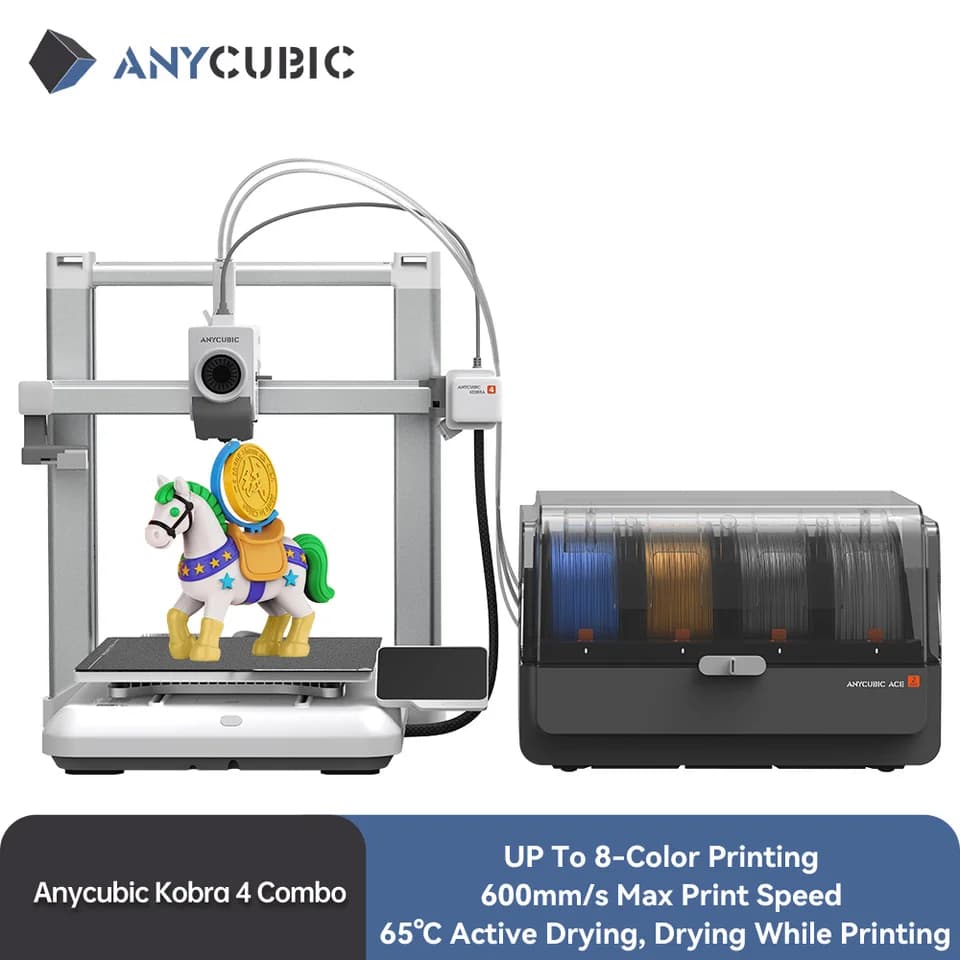 ANYCUBIC Kobra 4 3D Printer | 600mm/s Fast Printing | Multi-Colour, APP Control - Thumbnail 2