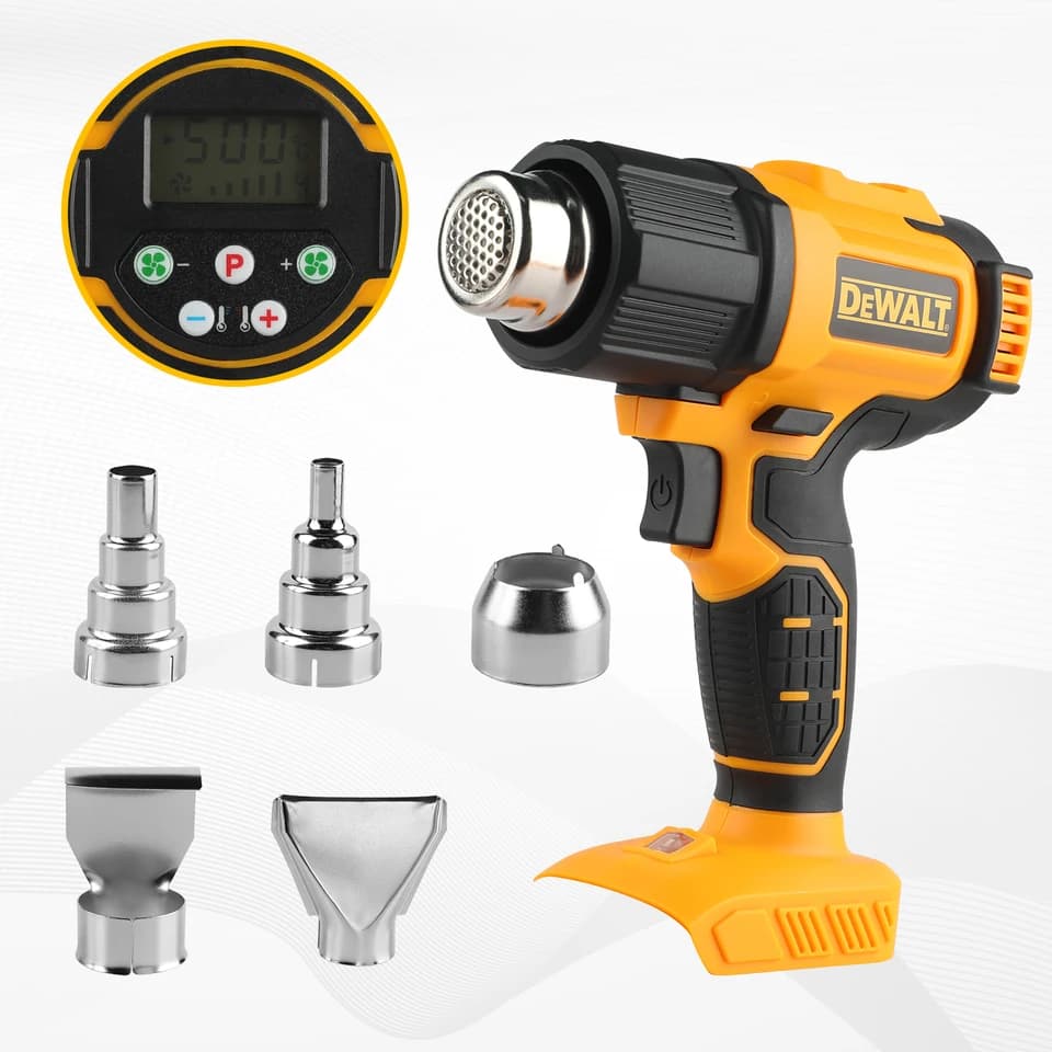 DEWALT DCE530 Heat Gun | Cordless 550°C | Industrial Welding & Blower Tool - Thumbnail 6