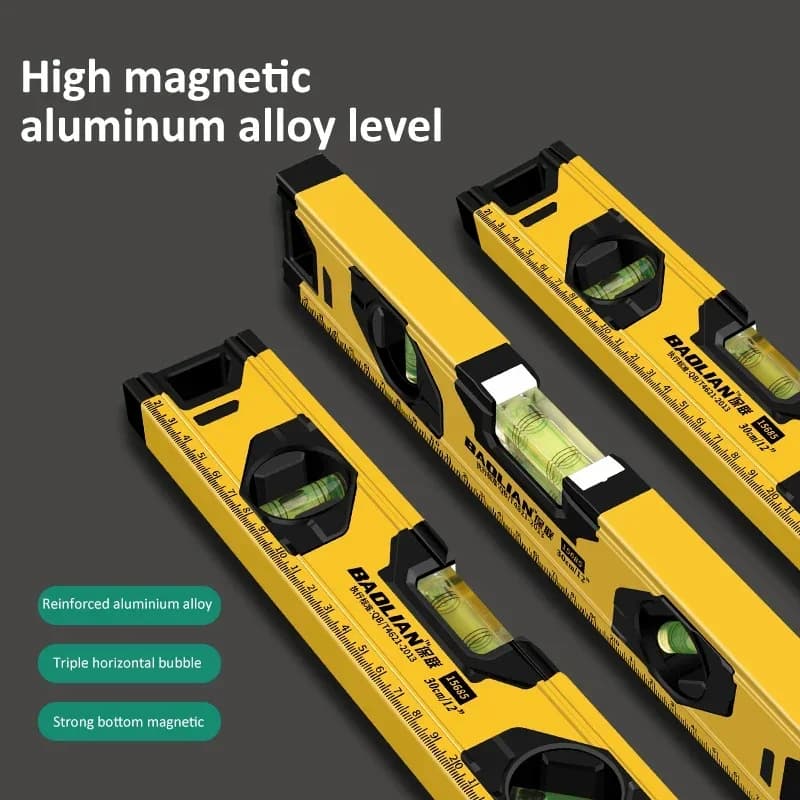 Spirit Level | Magnetic Aluminium Alloy | 30/40/50cm Lengths - Thumbnail 7