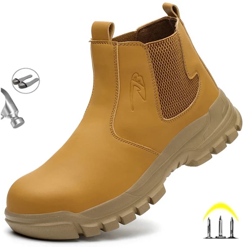 Waterproof Steel Toe Cap Boots | Lightweight Puncture-Proof | Industrial Chelsea Safety Boots - Thumbnail 2