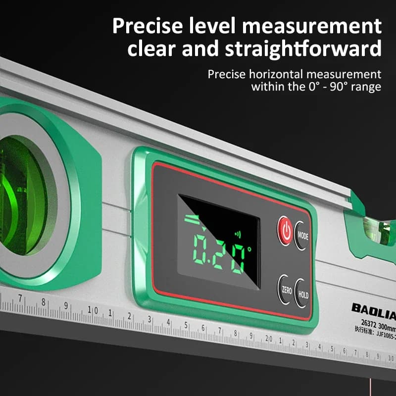 3-in-1 Digital Laser Level Ruler | Magnetic, 30-50cm | Aluminium Alloy Protractor - Thumbnail 5