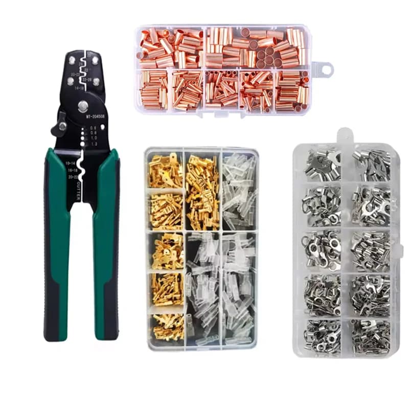 Multi-function Crimping Tool | Wire Stripping & Cutting | Multiple Connector Kits - Thumbnail 2