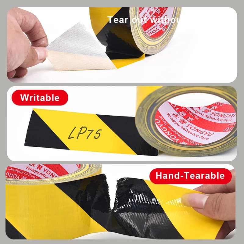Floor Marking Tape Yellow & Black | Hazard Warning Barrier | For Walls, Floors & Equipment - Thumbnail 5