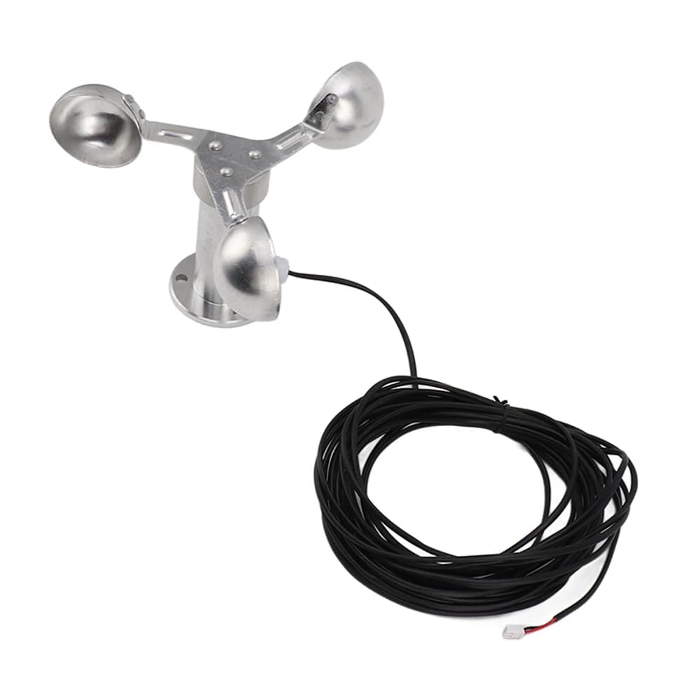Anemometer Wind Speed Sensor | 3-Cup Aluminium Alloy | 0-3.8V Output - Thumbnail 6