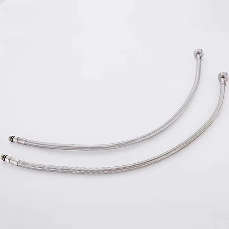 Washing Machine Drain Hose Pipe | Stainless Steel Flexible | G 1/2 G 3/8 Tap Connector - Thumbnail 4