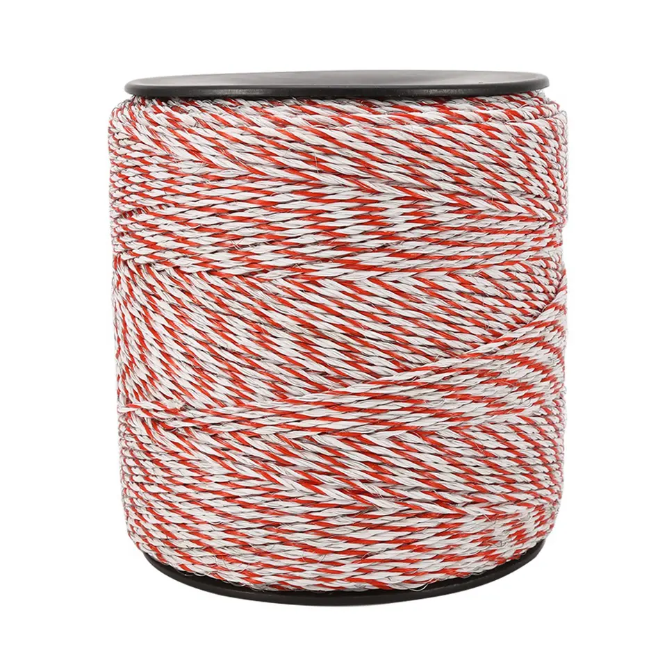 Electric Wire Fence | 500m Red & White Stainless Steel | Livestock Fencing - Thumbnail 4