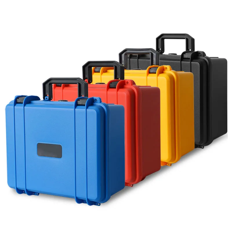 ABS plastic safety instrument toolbox with protective interior foam, dimensions 280x240x130mm, for equipment storage.