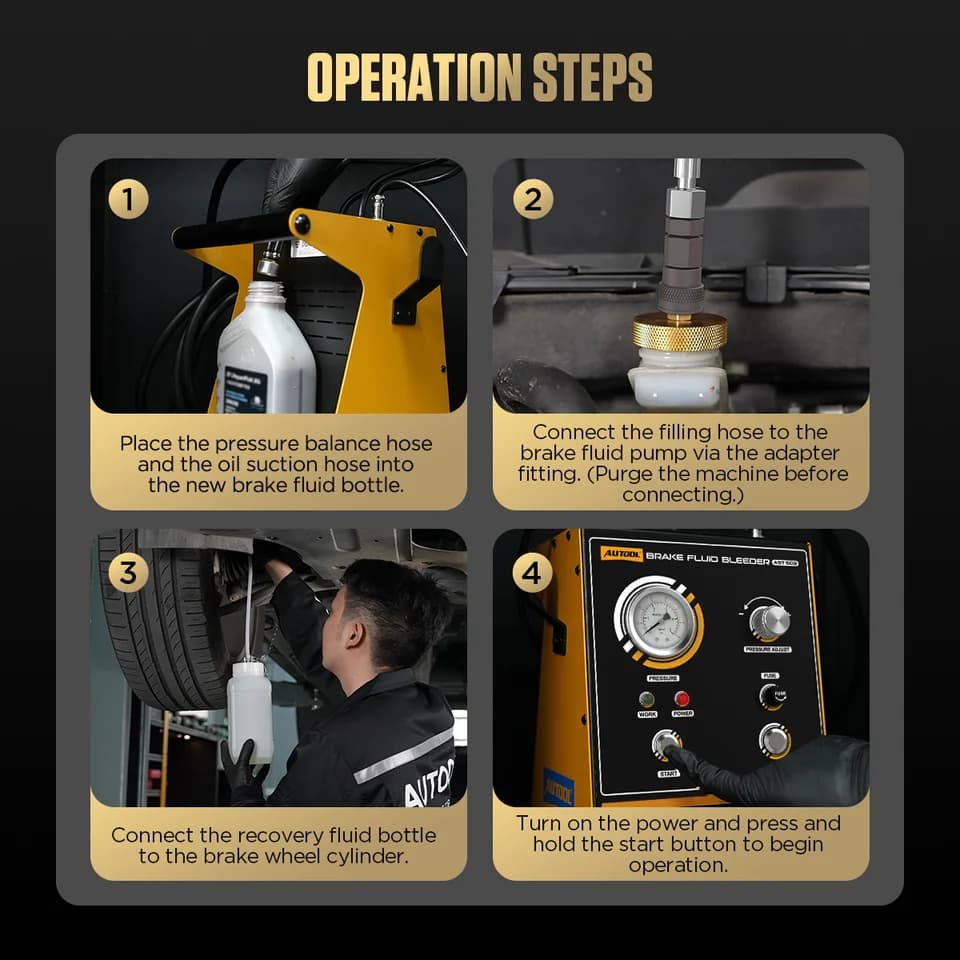 Brake Bleeder Kit | Pulsating Fluid Exchanger | Automotive Oil Extractor - Thumbnail 3