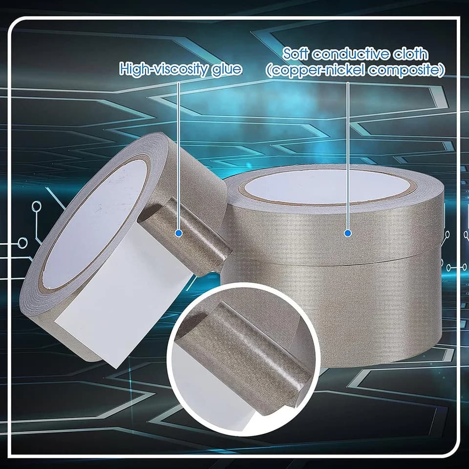Conductive Fabric Tape | EMI Shielding & RF Blocking | 20M - Thumbnail 6