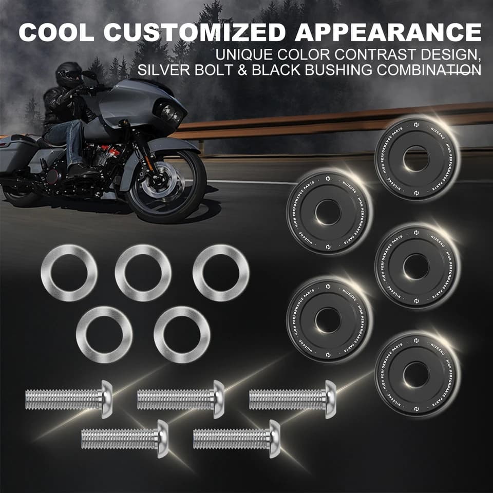 Brake Rotors Bolt Kit | For Harley Street & Road Glide | NICECNC - Thumbnail 4