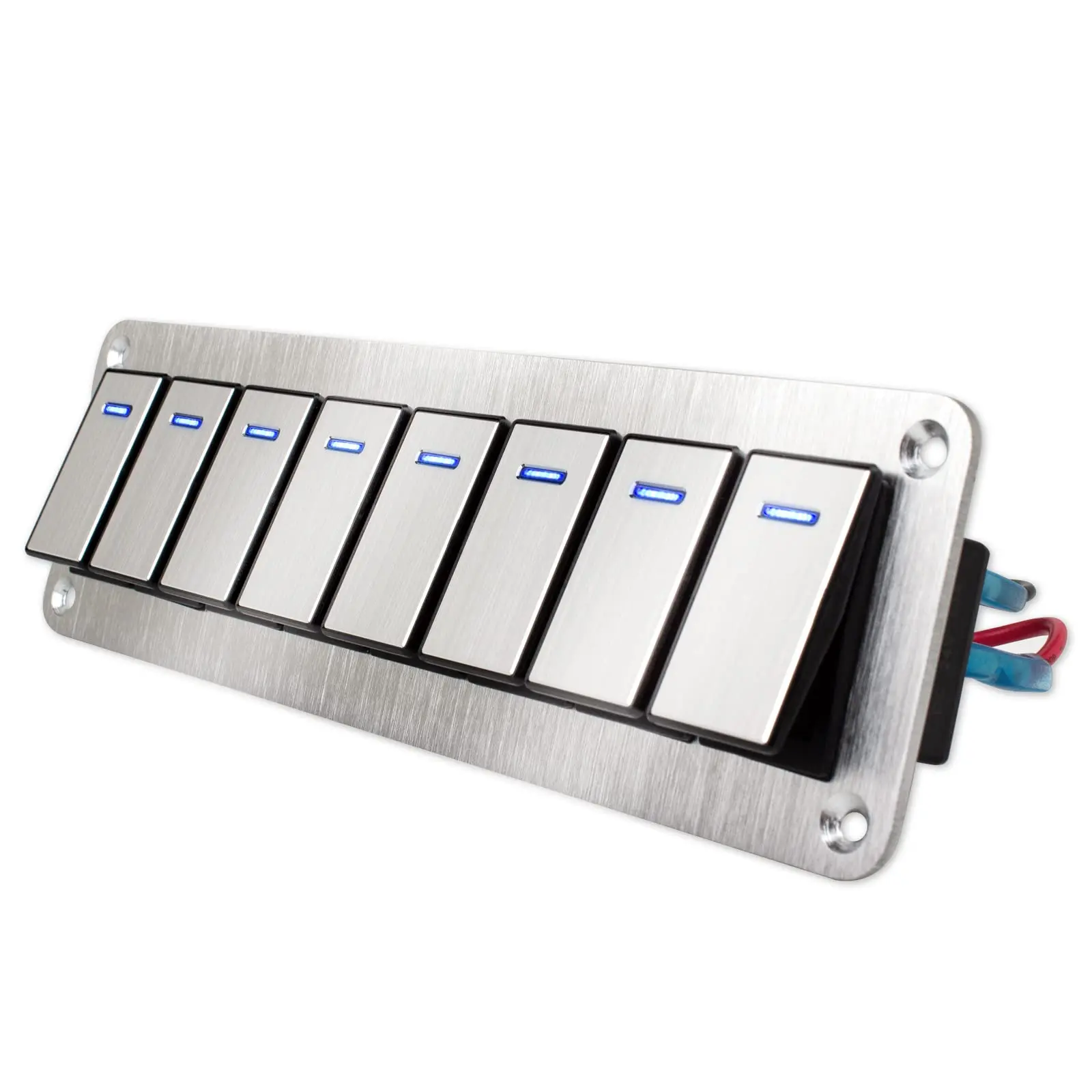 Marine-Grade Rocker Switch Panel | 2-8 Circuit Control | Waterproof Toggle Panel for Boats & RVs