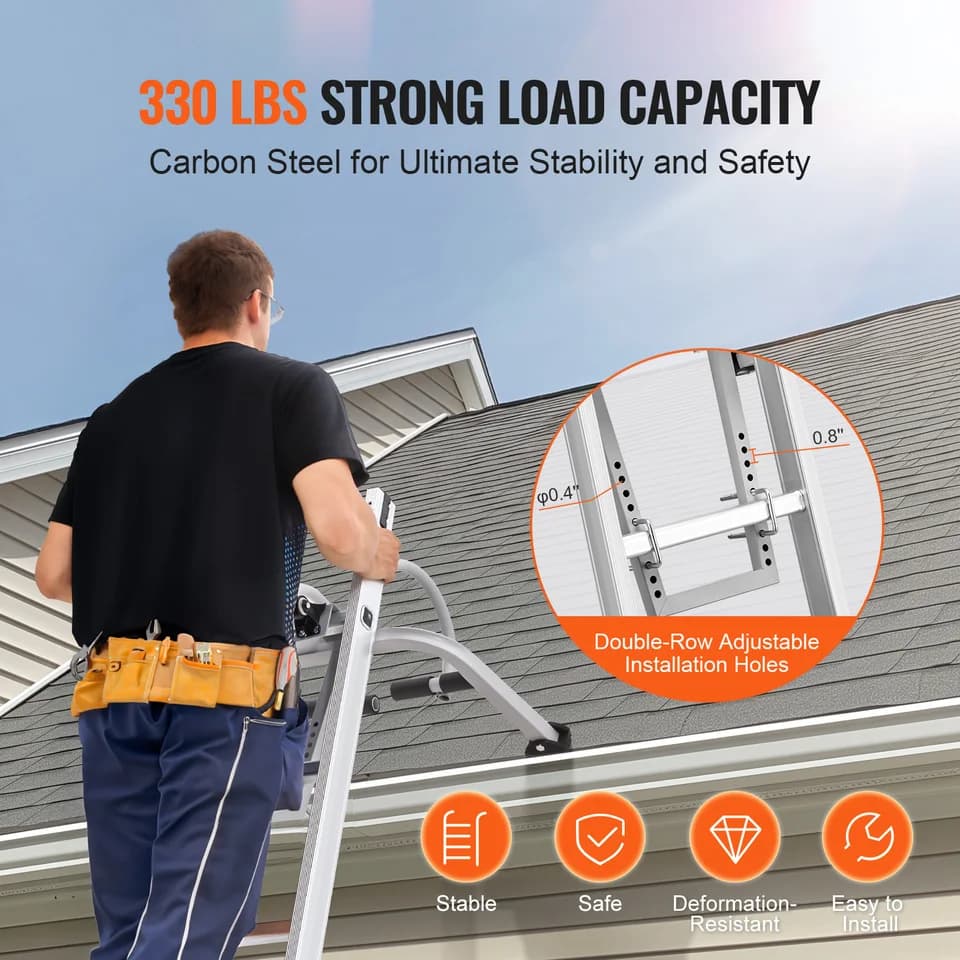 Ladder Standoff 2-in-1 | Extension Wall & Roof Ridge Hook | Horizontal & Vertical Use - Thumbnail 7
