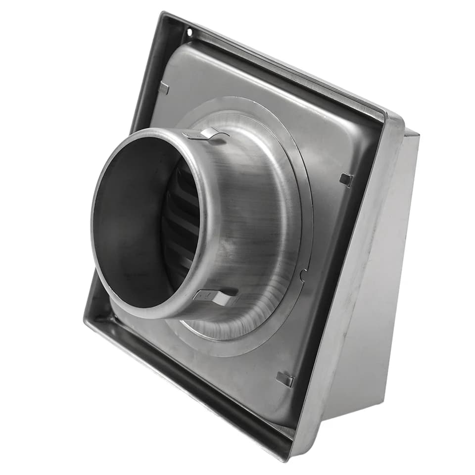 4-Inch Soffit Vent Cover | Stainless Steel Exhaust Grille | Wall Outlet - Thumbnail 3