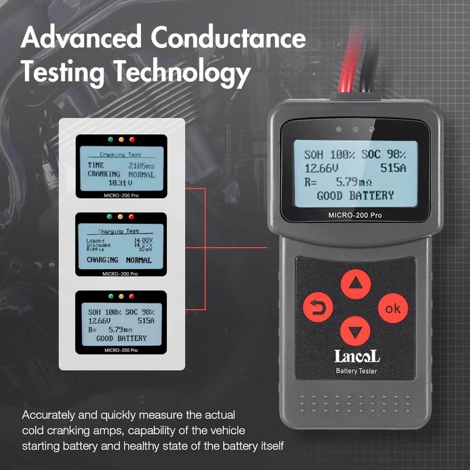 12V Digital Car Battery Tester | For EFB AGM Gel Lead Acid Batteries - Thumbnail 3