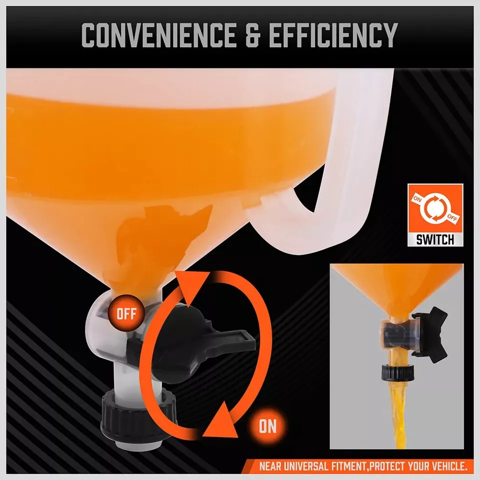 No-Spill Coolant Funnel Spill Kit | Radiator Refill Bleeder | Automotive & Industrial - Thumbnail 5