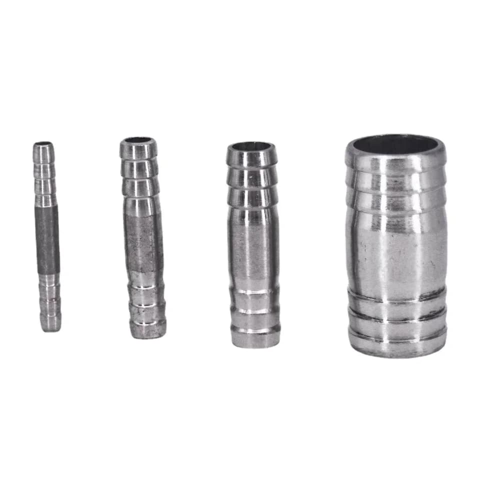 Stainless Steel Hose Barb Connector | 6-25mm for Washing Machine Drain Pipe | 304 Grade - Thumbnail 2