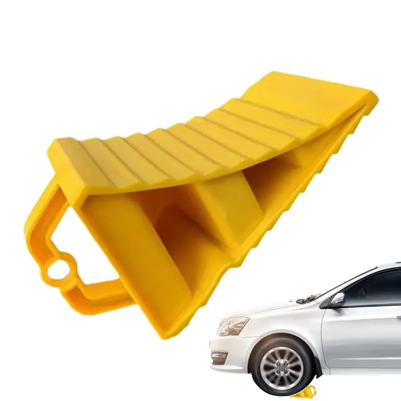 Wheel Chocks | Space-Saving Interlocking Design | Yellow Anti-Slip Pads - Thumbnail 2