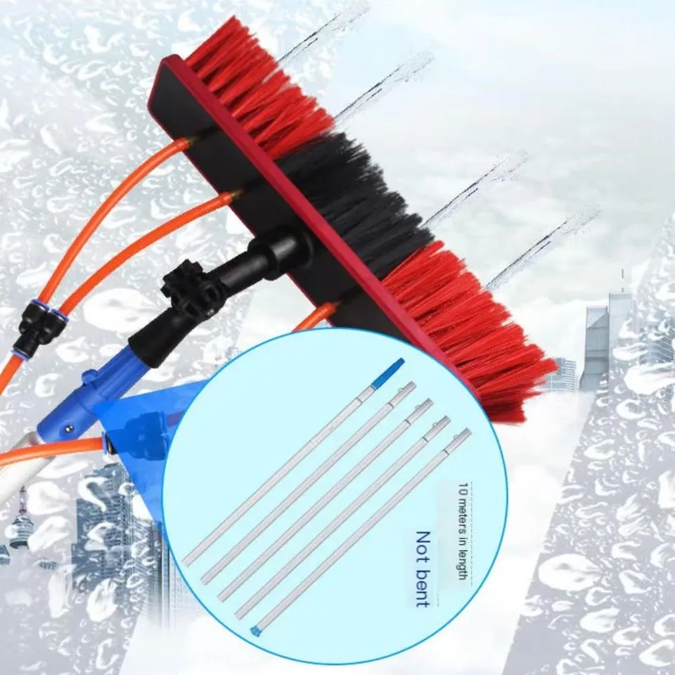 Window Cleaning Pole Telescopic | 5m High Reach | Solar Panel Washing Brush - Thumbnail 2