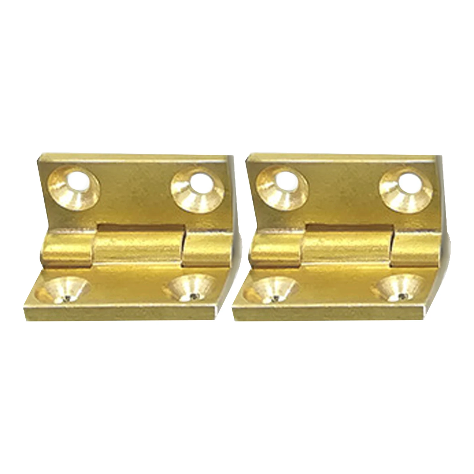 Brass Butt Hinges 19x12.5mm | 2Pcs Cabinet Drawer Connectors | For Jewelry Chest & Wooden Box - Thumbnail 2