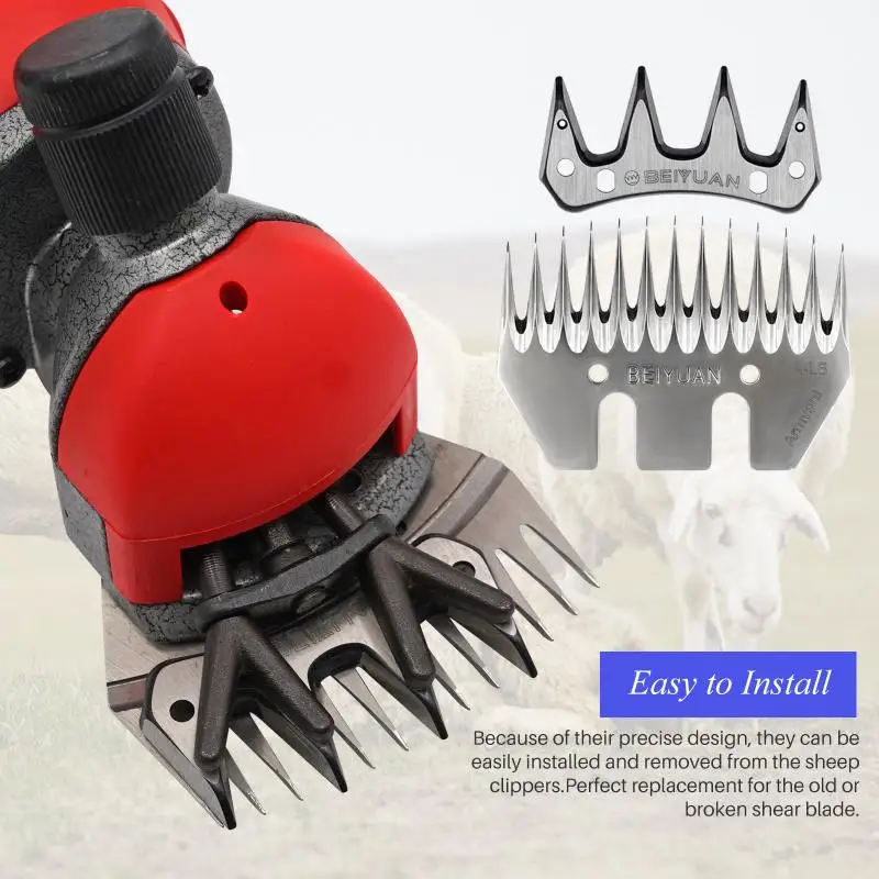 Sheep Shears | Stainless Steel Wool Blades | Convex Comb Cutter - Thumbnail 6