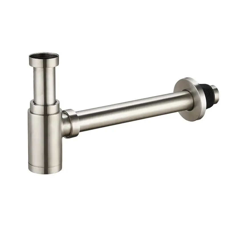 Stainless 304 Steel Basin Bottle Trap on a clean white background.