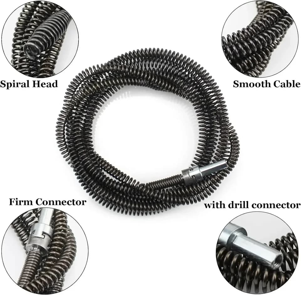 Radiator Brush for Cleaning | Flexible Drill Cable | Drain Clog Remover - Thumbnail 5
