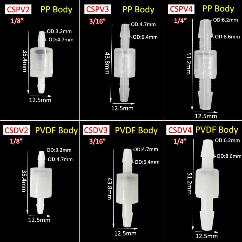 3/4 Pressure Reducing Valve | PP Plastic One-Way Check Valve | 1/4 Spring - Thumbnail 2