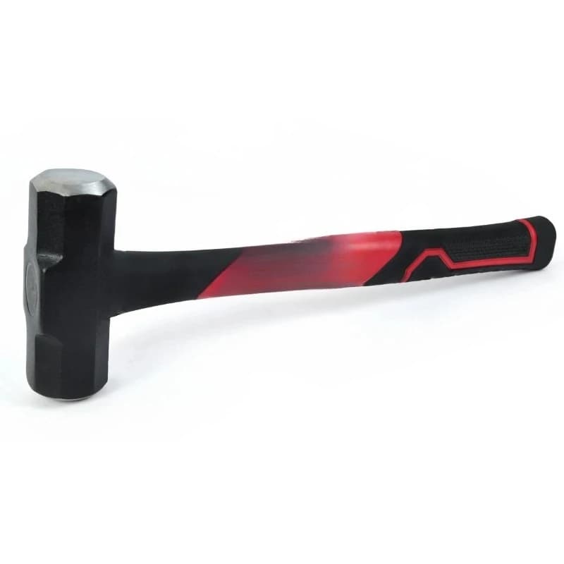 4-pound sledge hammer with durable fiberglass handle, designed for general demolition, driving stakes, and medium-duty striking applications.