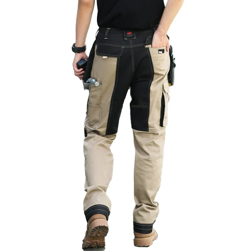 Knee Pads Work Trousers | Multi-Pocket Cargo | Men's Outdoor Workwear - Thumbnail 3