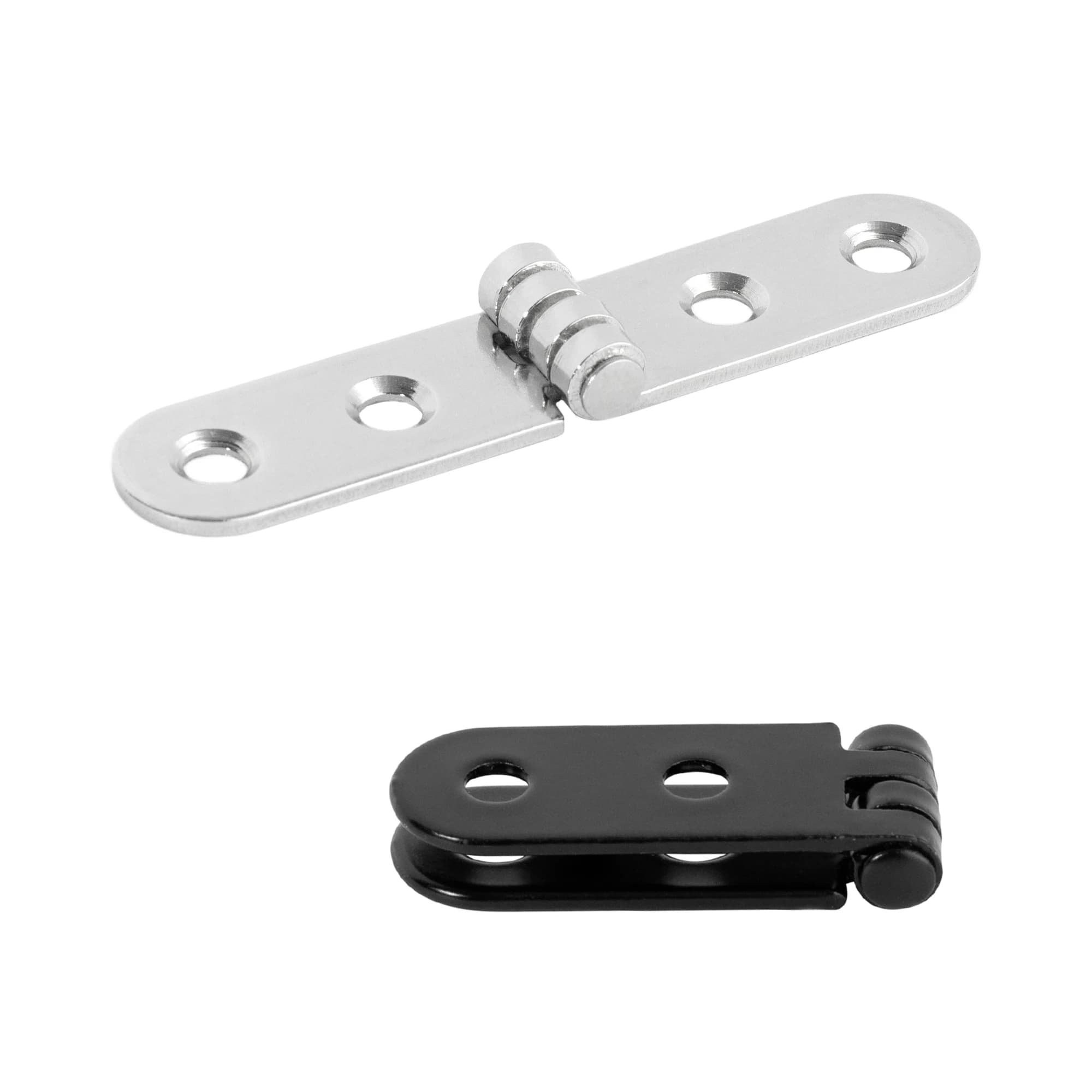 180 Degree Foldable Sewing Machine Hinges | 2pcs Screw-On Flap Hinges | Rounded Corner Cabinet Hardware - Image 1