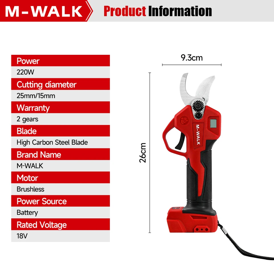 Heavy-Duty Electric Sheep Shears & Pruner | 25mm Cut | For Makita 18V Battery - Thumbnail 2
