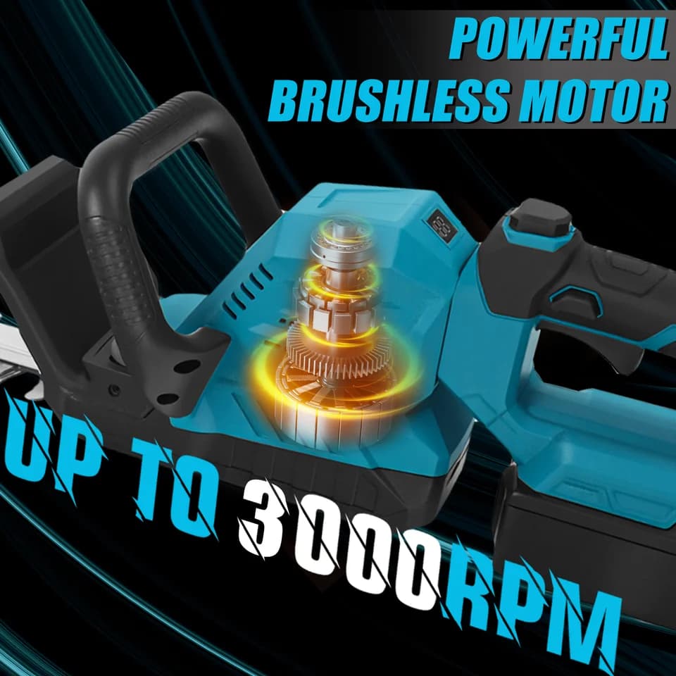 Brushless Hedge Trimmer | 3000RPM Cordless | For Makita 18V Battery - Thumbnail 4