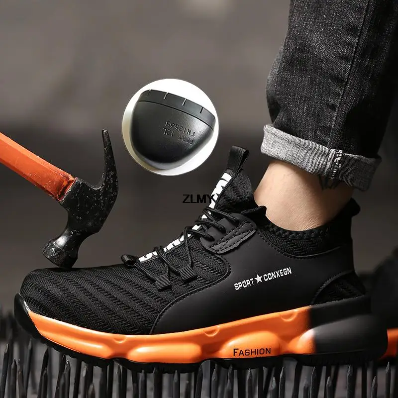 Men's Safety Shoes | Steel Toe & Puncture Proof | Lightweight Work Boots - Thumbnail 4