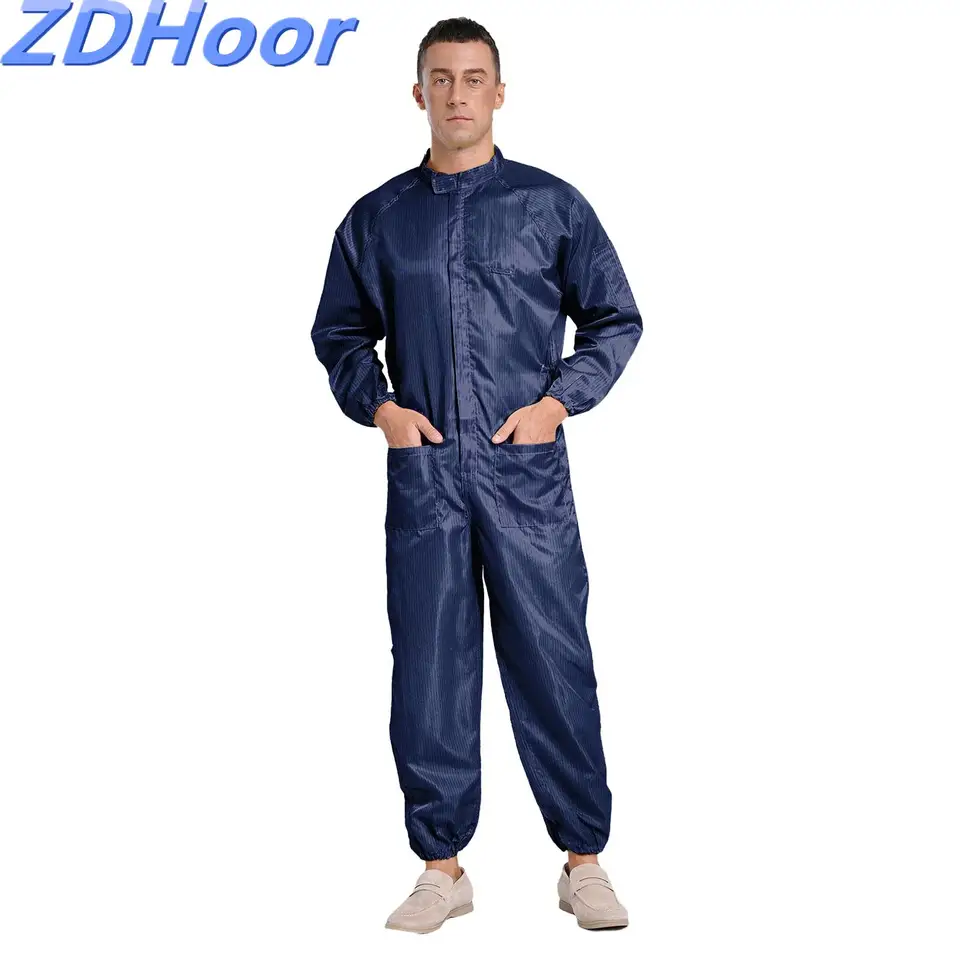 Full Hazmat Suit Coveralls | Anti-Static Front Zip | Workshop Worker Uniform - Thumbnail 2