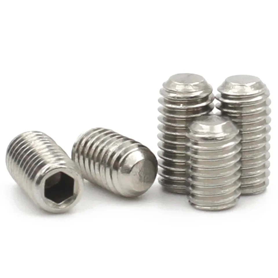 Steel Grub Screws: several set screws on a plain white background.