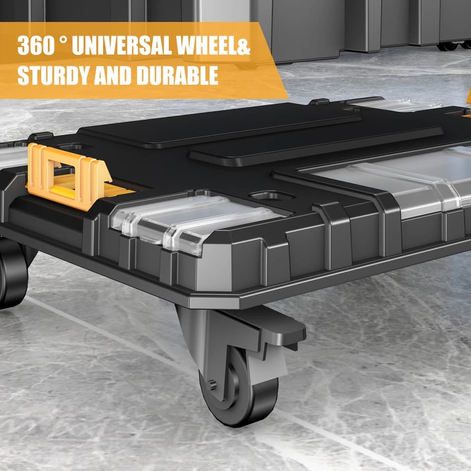 Stackable Rolling Tool Box | Portable Plastic Storage | Garage Organiser - Thumbnail 7