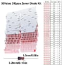 300pcs 0.5w 2V-39V