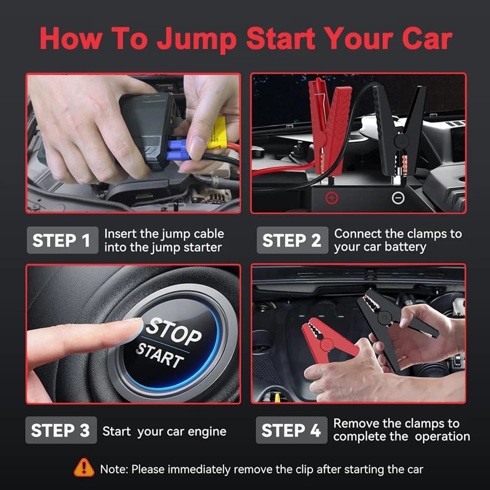Jump Starter Power Bank 600A | Portable 12V Auto Starting Device | For Petrol Vehicles - Thumbnail 7