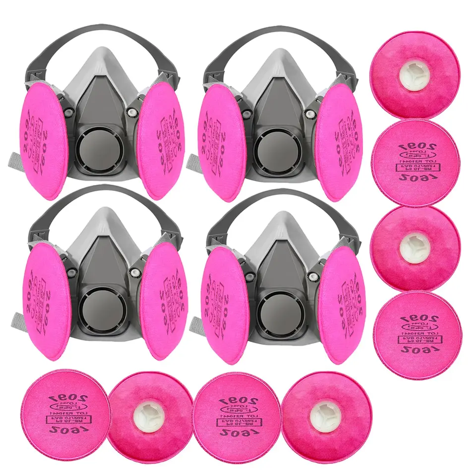 6200 2097 Dust Mask Kit | Half Face Respirator | Paint, Vapour, Welding - Thumbnail 2